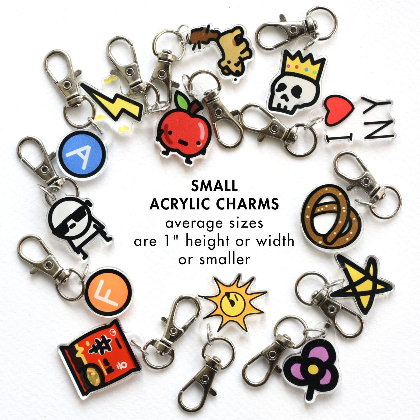 Small charms flatlay