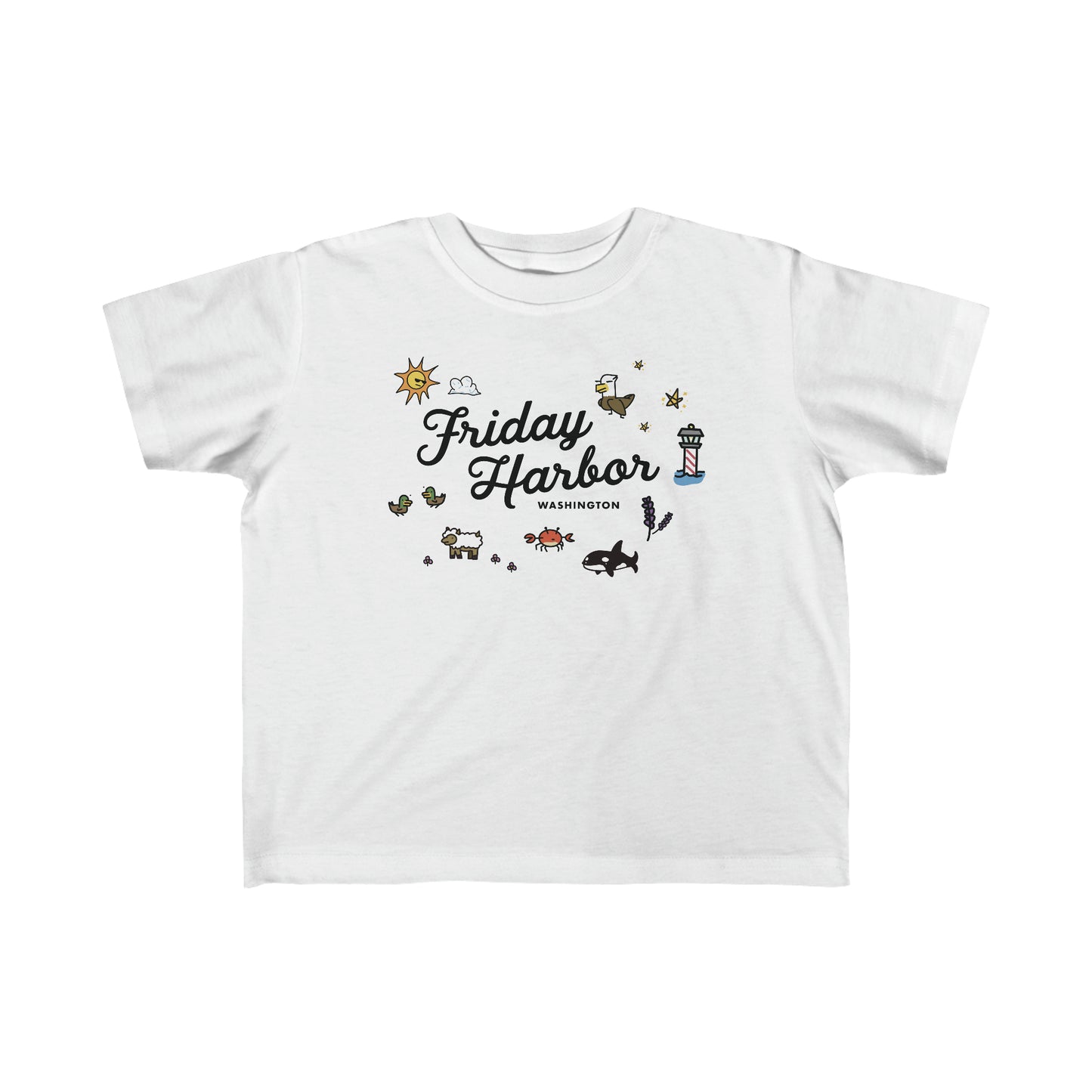 Friday Harbor Collage - Toddler's Fine Jersey Tee