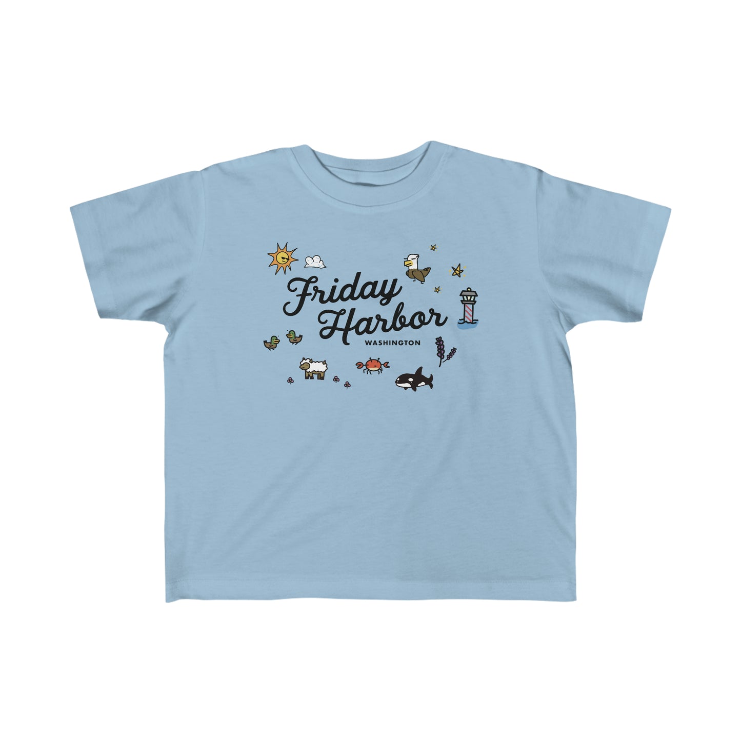 Friday Harbor Collage - Toddler's Fine Jersey Tee
