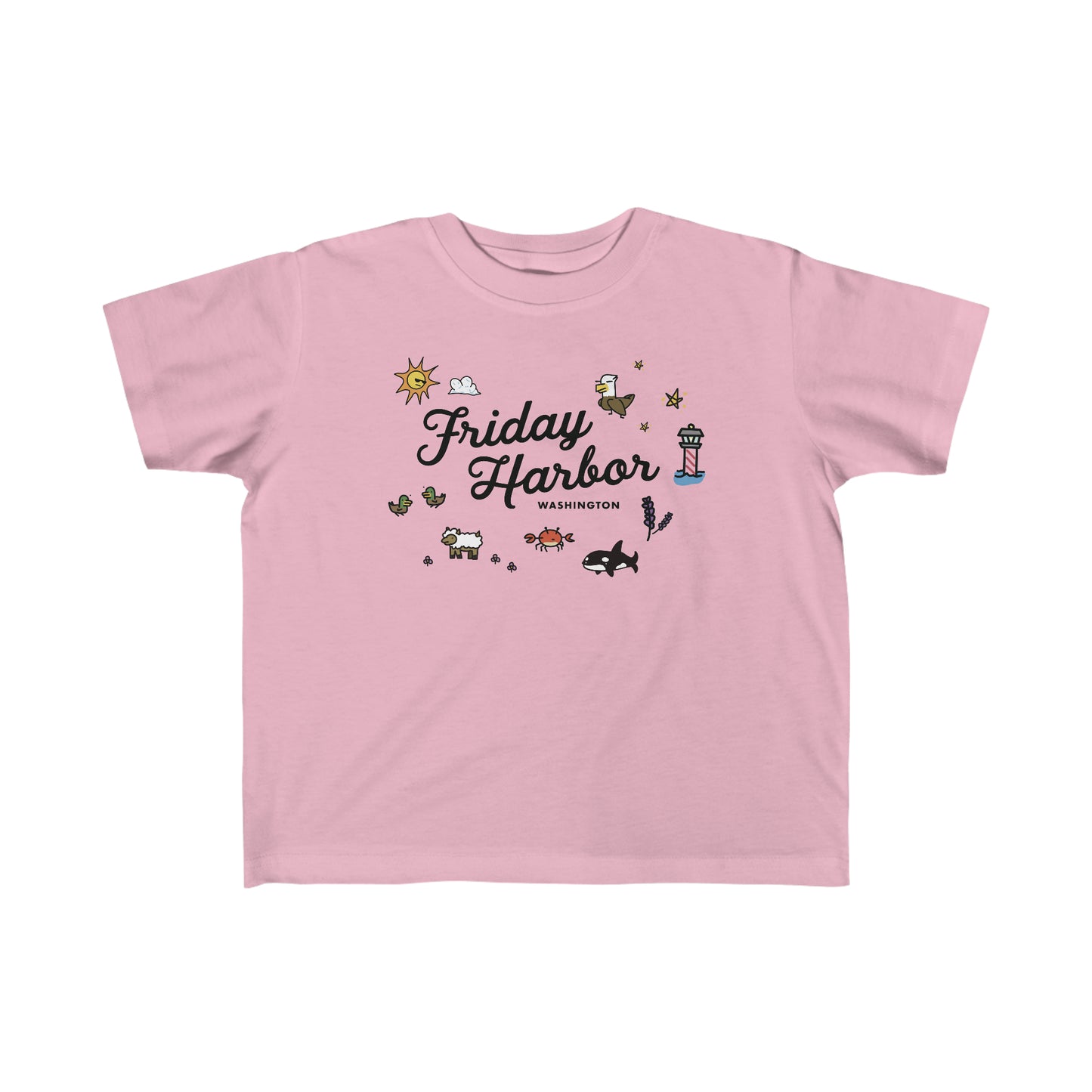 Friday Harbor Collage - Toddler's Fine Jersey Tee