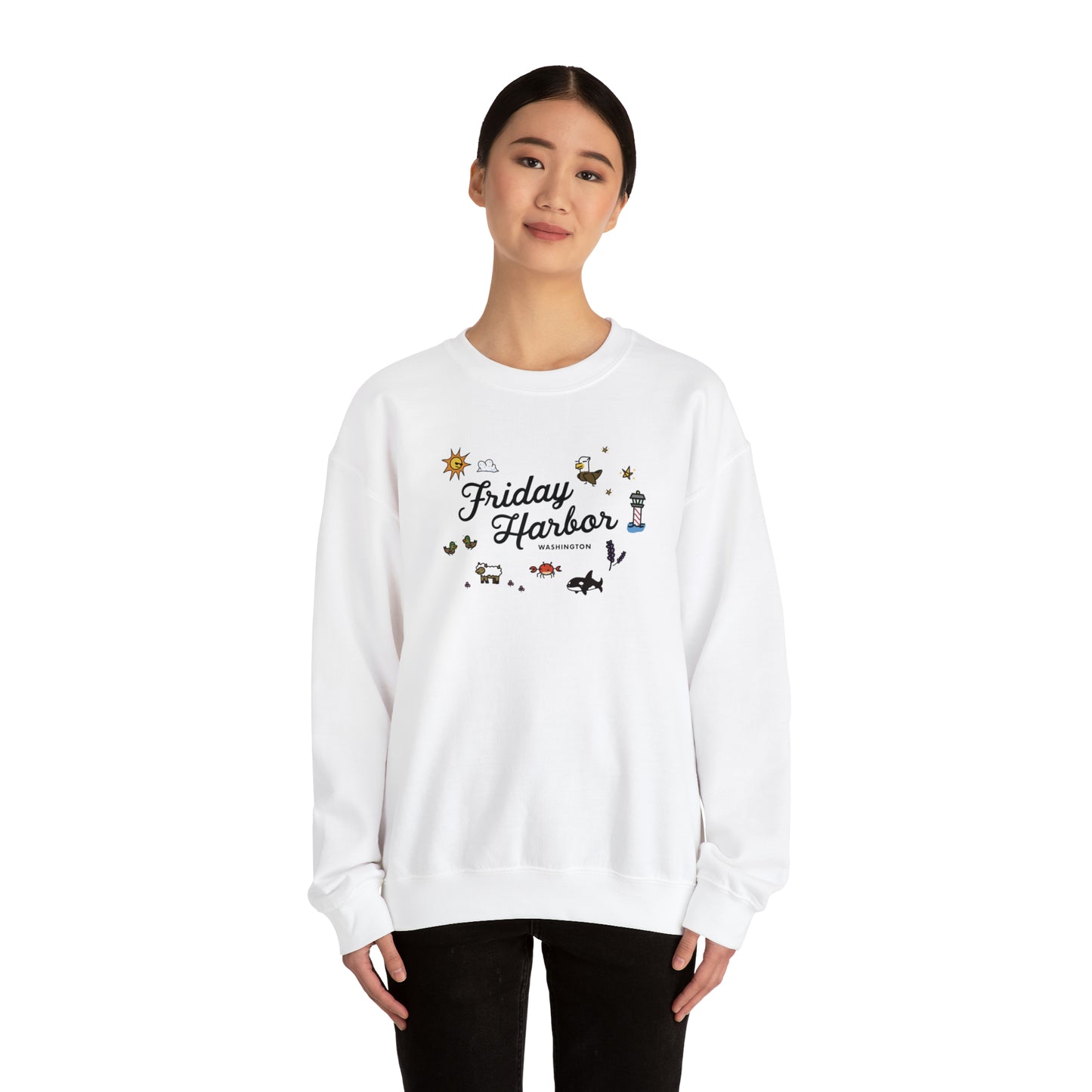 Friday Harbor Collage - Unisex Heavy Blend™ Crewneck Sweatshirt