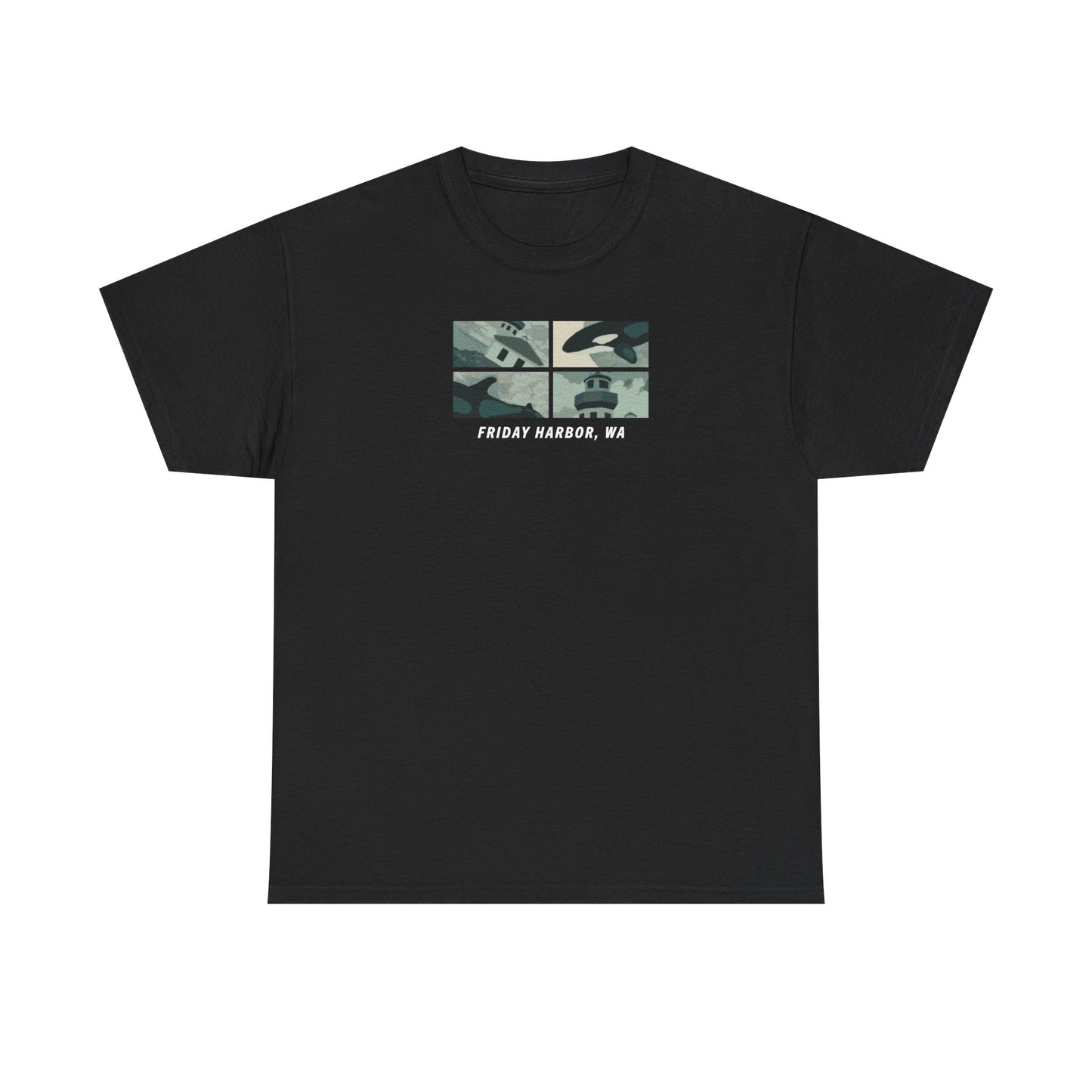 FH Orca and Lighthouse - Adult T-shirt