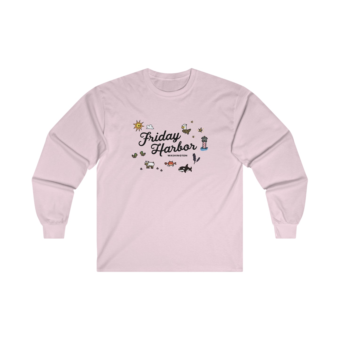 Friday Harbor Collage - Ultra Cotton Long Sleeve Tee