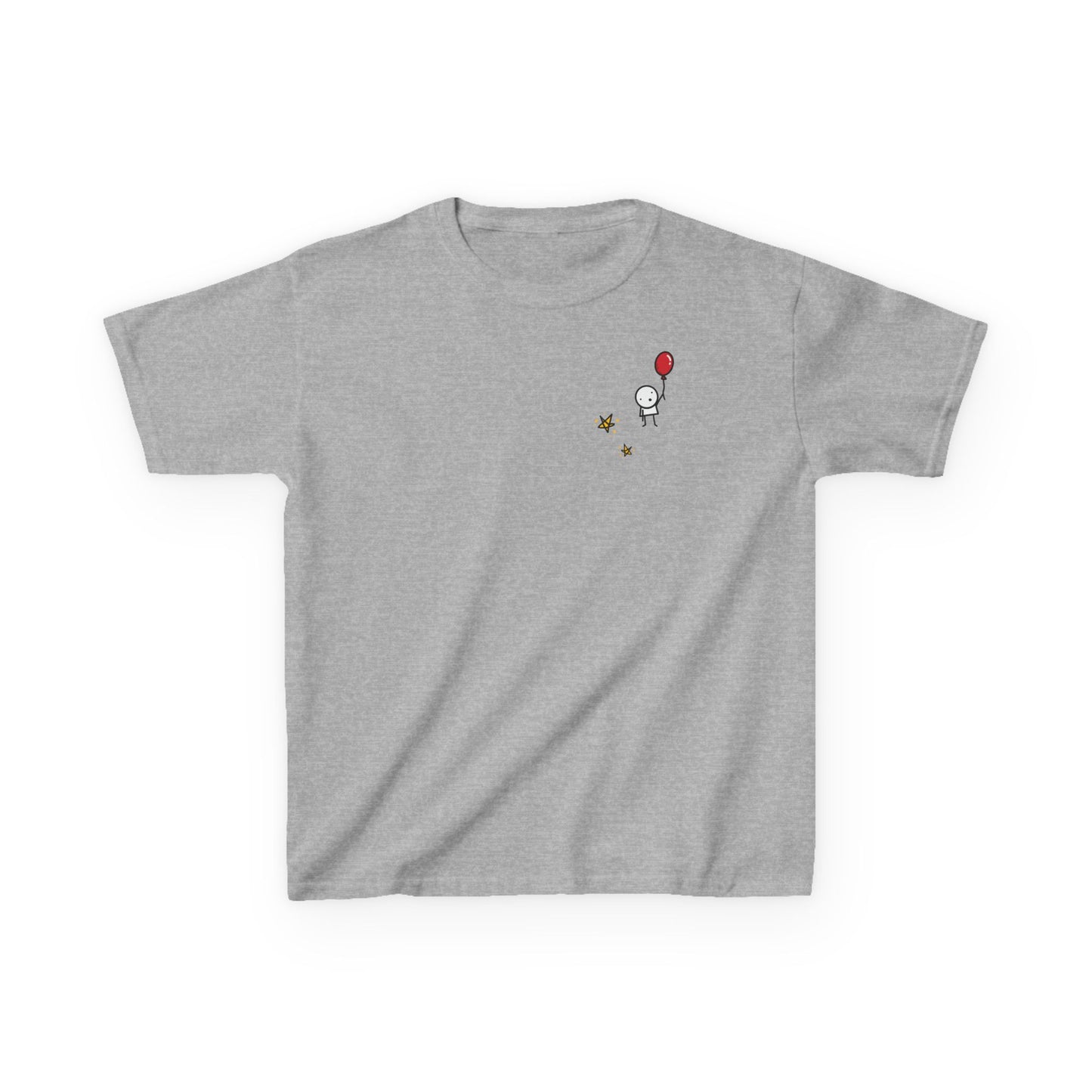Boy with Balloon and Stars - Kids Heavy Cotton™ Tee
