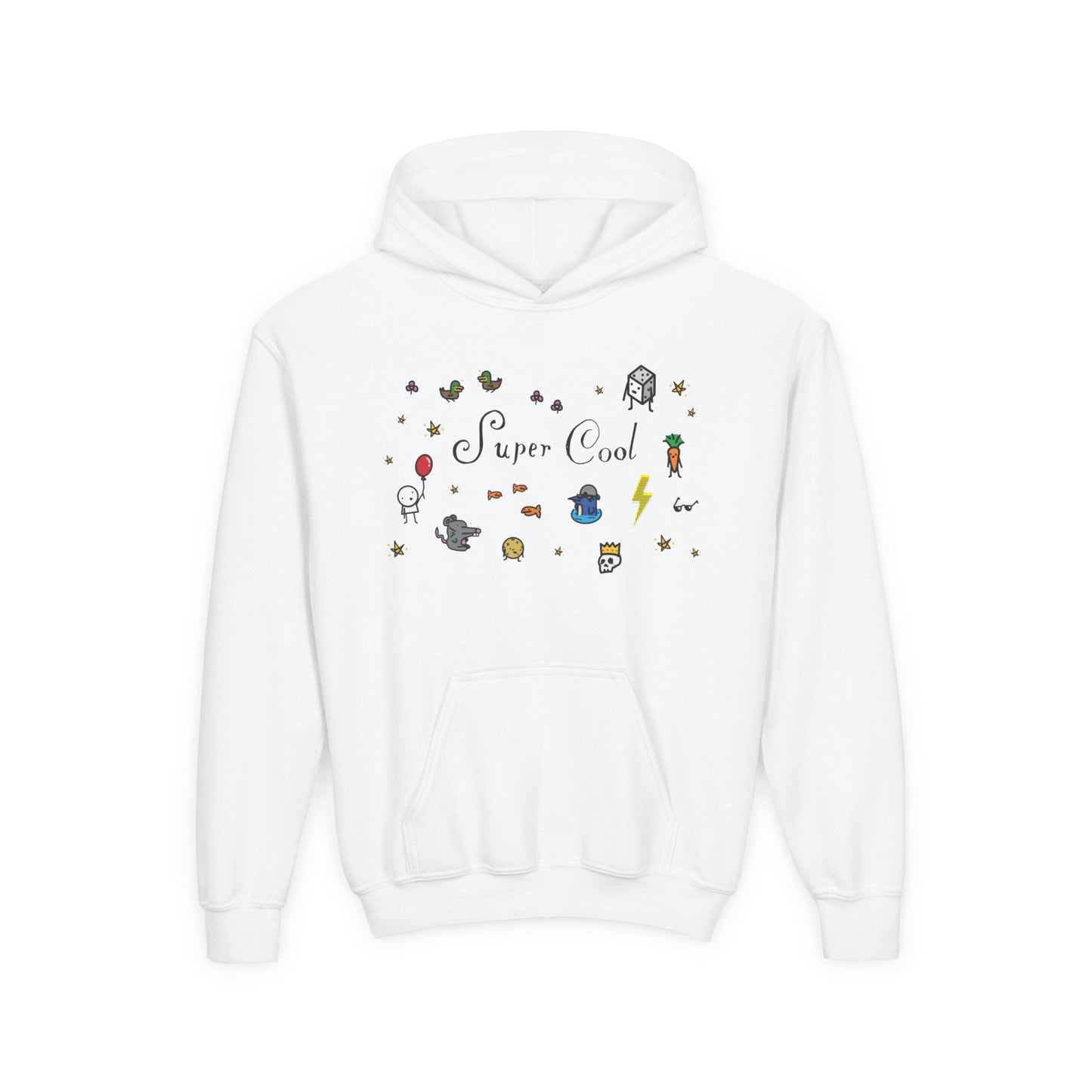 "Super Cool" Collage - Youth Heavy Blend Hooded Sweatshirt