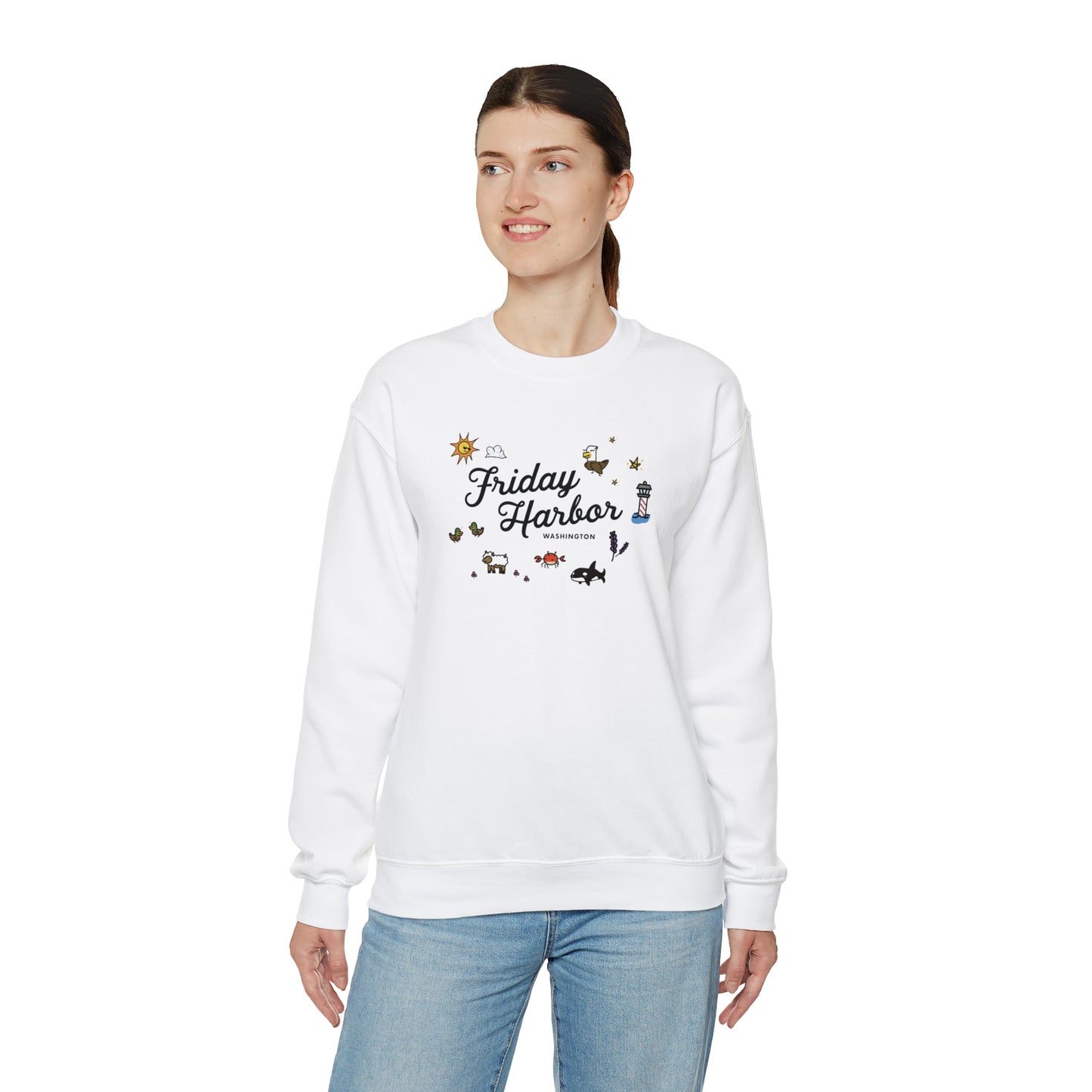 Friday Harbor Collage - Unisex Heavy Blend™ Crewneck Sweatshirt