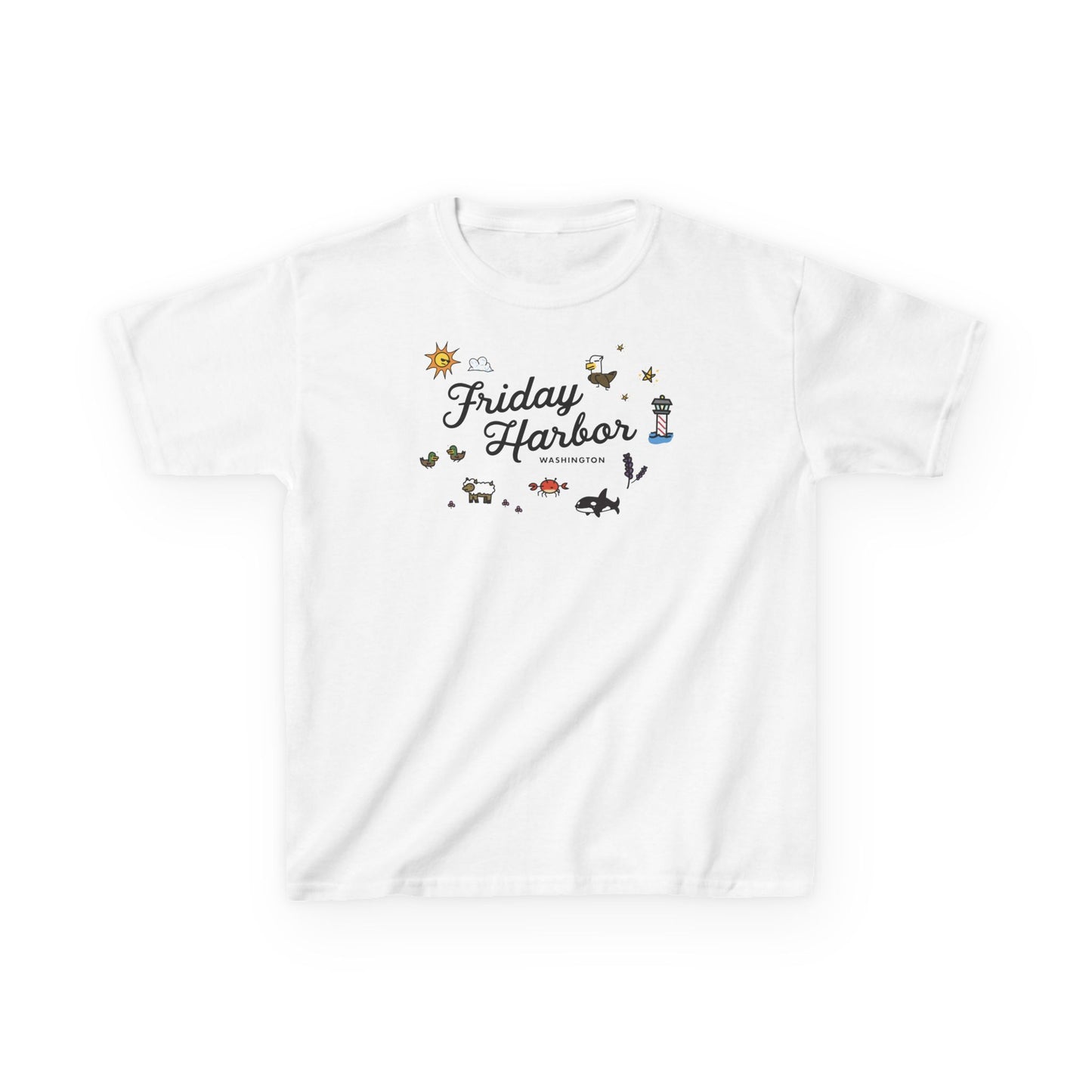 Friday Harbor Collage - Kids Heavy Cotton™ Tee