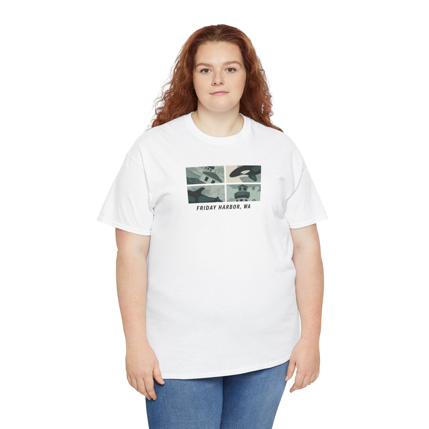 FH Orca and Lighthouse - Adult T-shirt