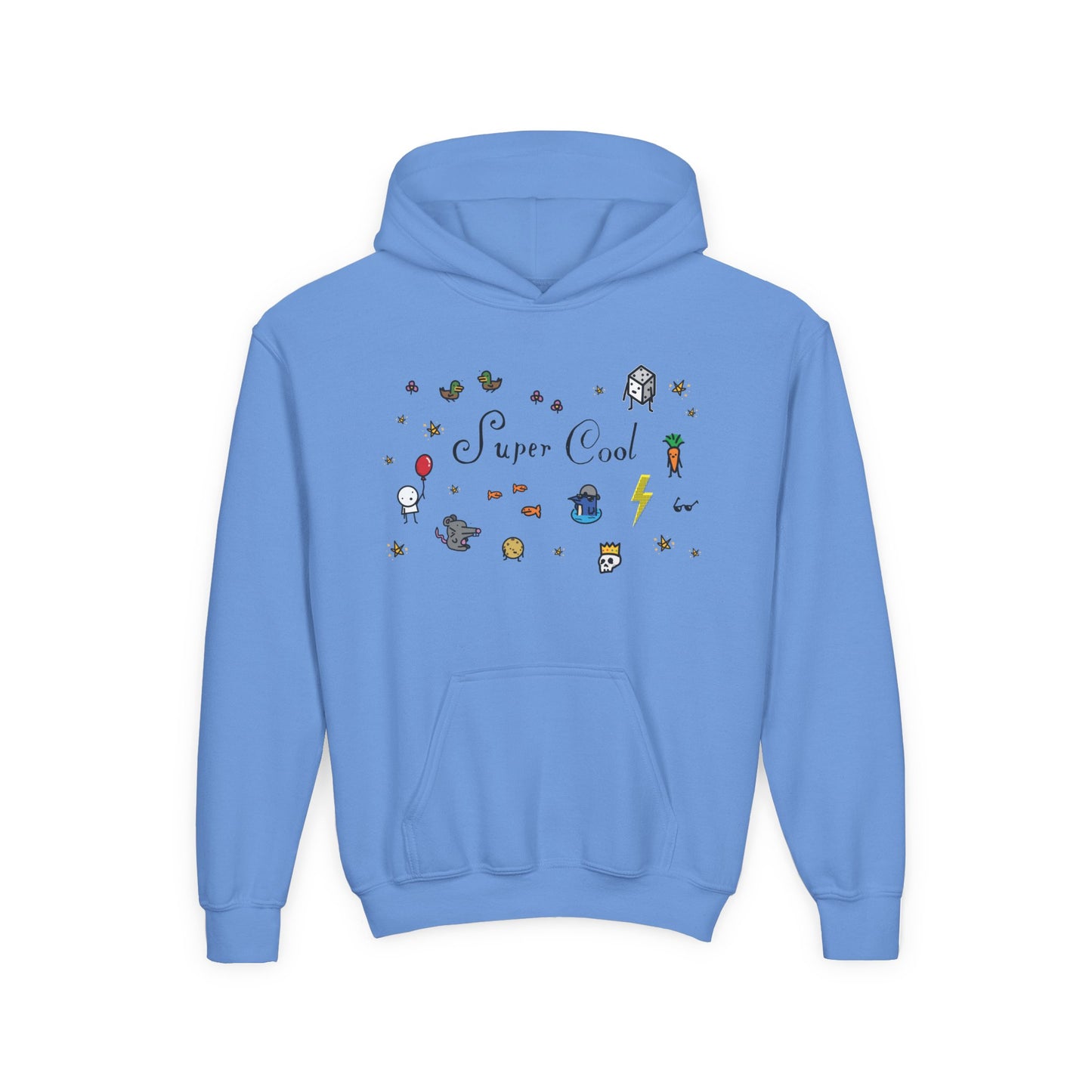 "Super Cool" Collage - Youth Heavy Blend Hooded Sweatshirt