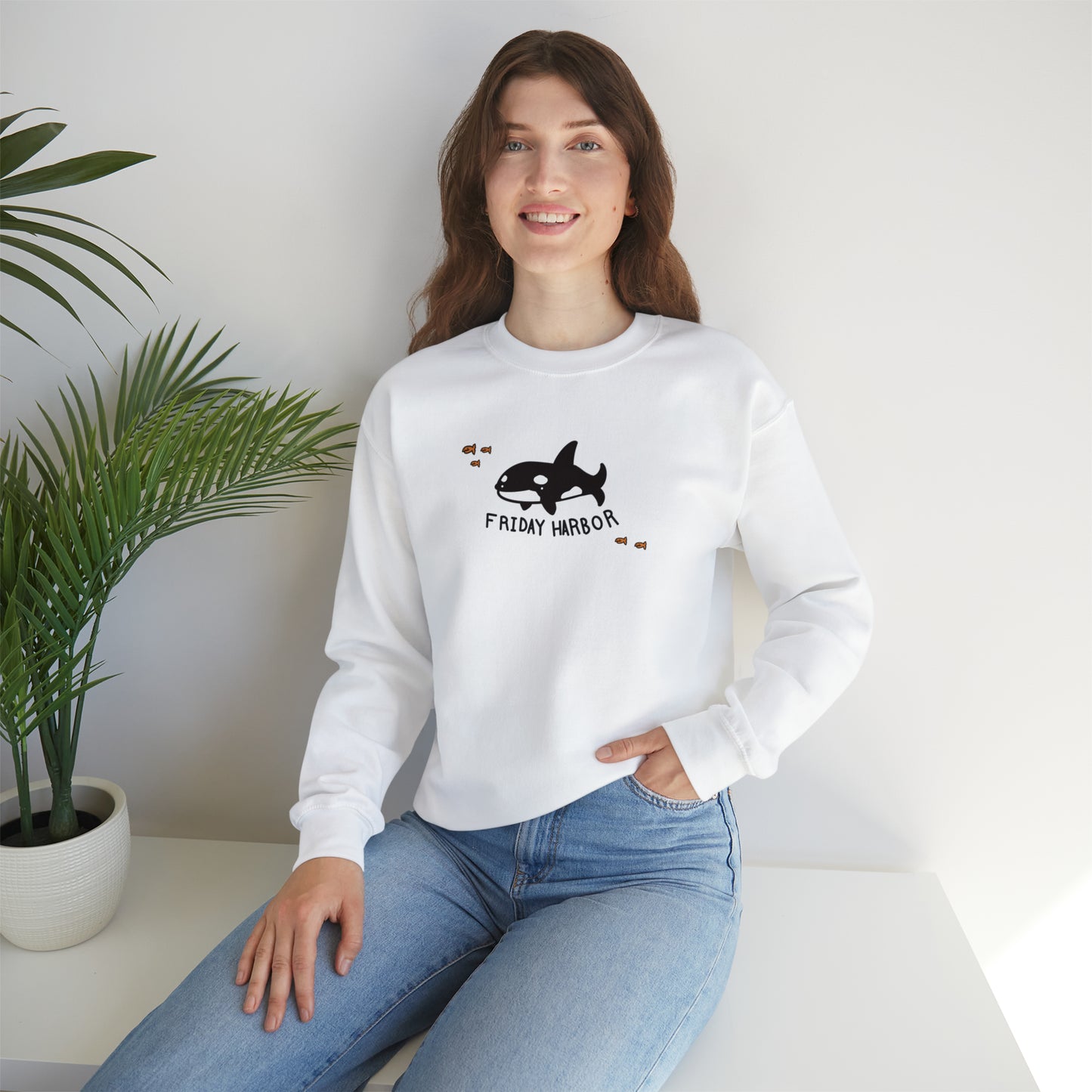 Friday Harbor Orca - Crewneck Sweatshirt