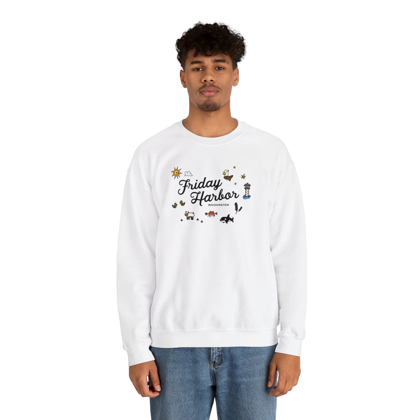 Friday Harbor Collage - Unisex Heavy Blend™ Crewneck Sweatshirt