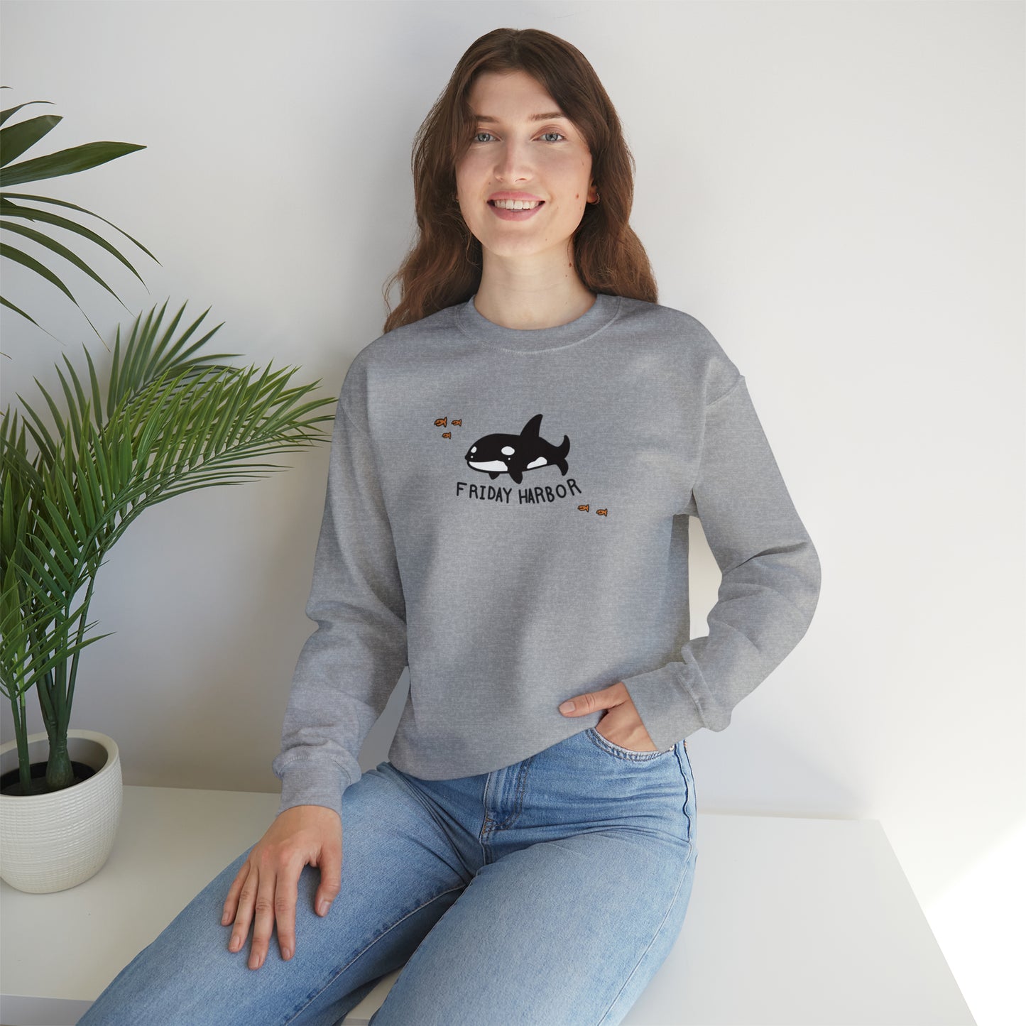 Friday Harbor Orca - Crewneck Sweatshirt