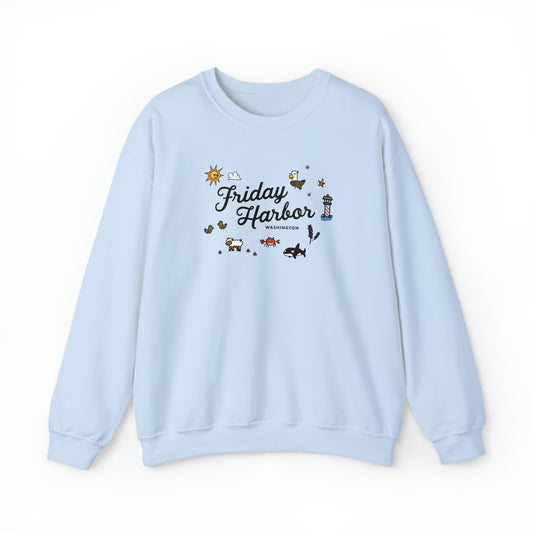 Friday Harbor Collage - Unisex Heavy Blend™ Crewneck Sweatshirt