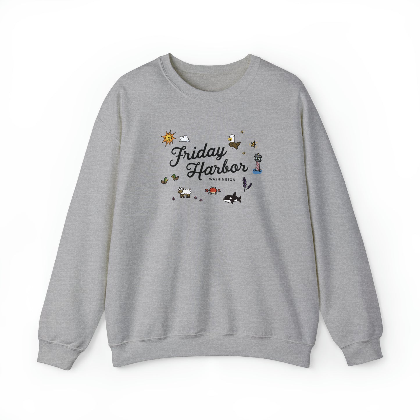 Friday Harbor Collage - Unisex Heavy Blend™ Crewneck Sweatshirt