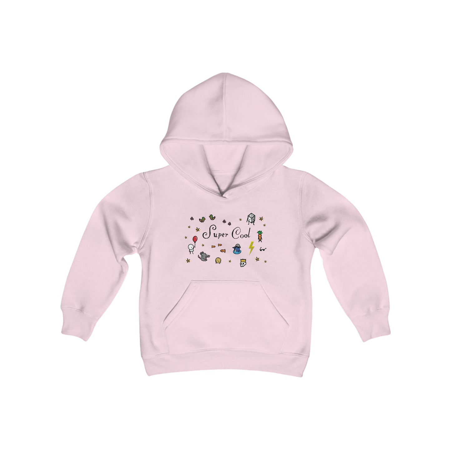 "Super Cool" Collage - Youth Heavy Blend Hooded Sweatshirt