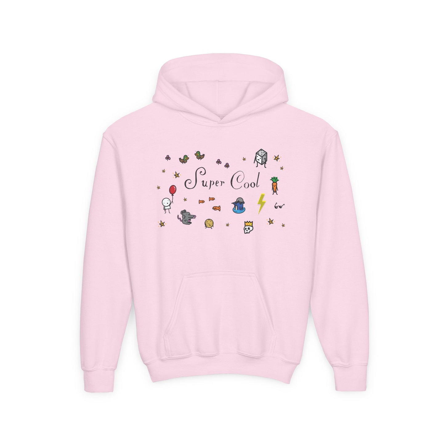 "Super Cool" Collage - Youth Heavy Blend Hooded Sweatshirt