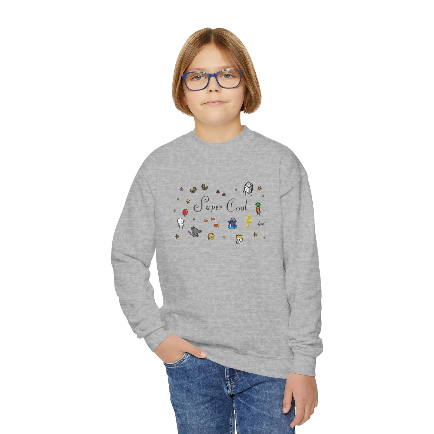 Super Cool Youth Crewneck Sweatshirt