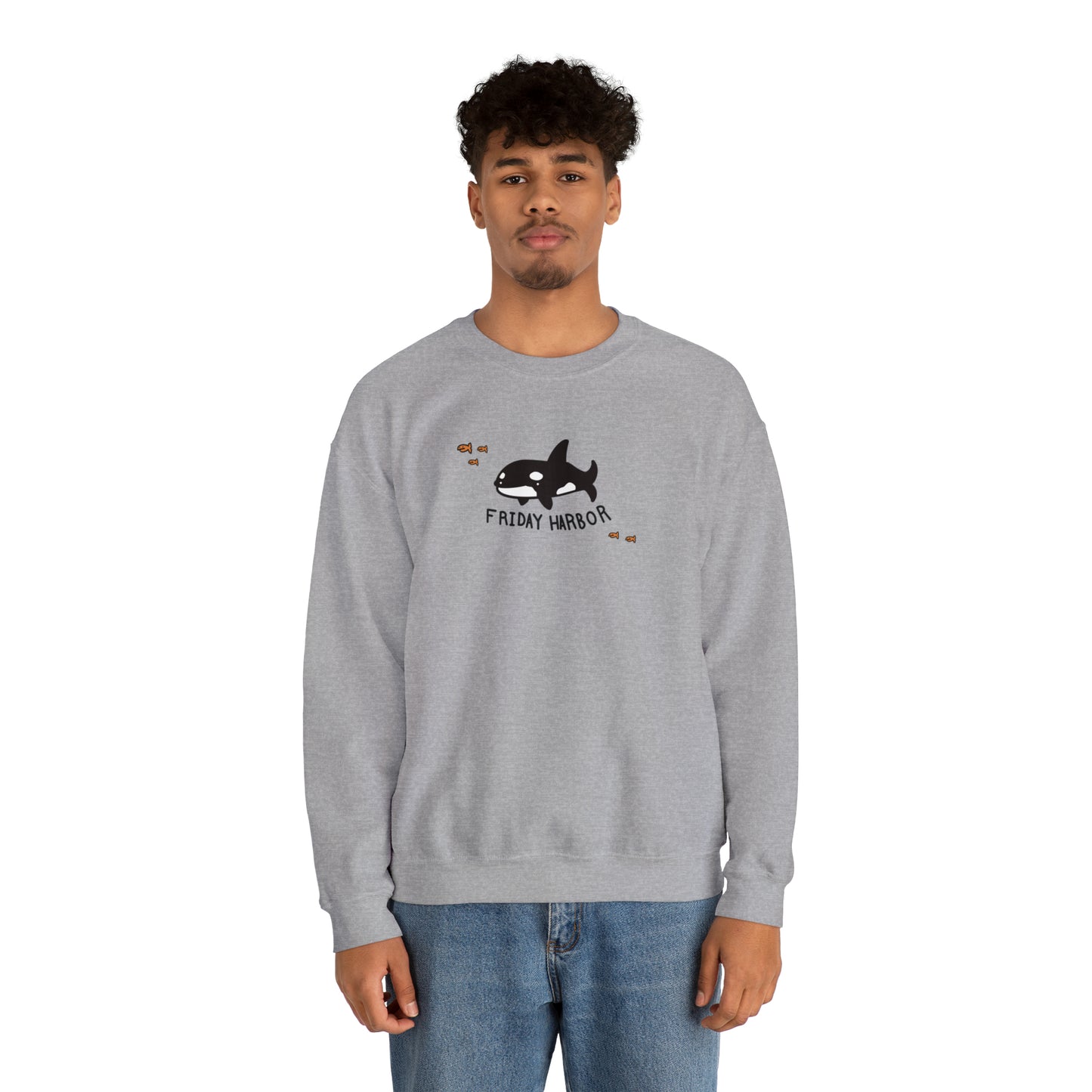 Friday Harbor Orca - Crewneck Sweatshirt