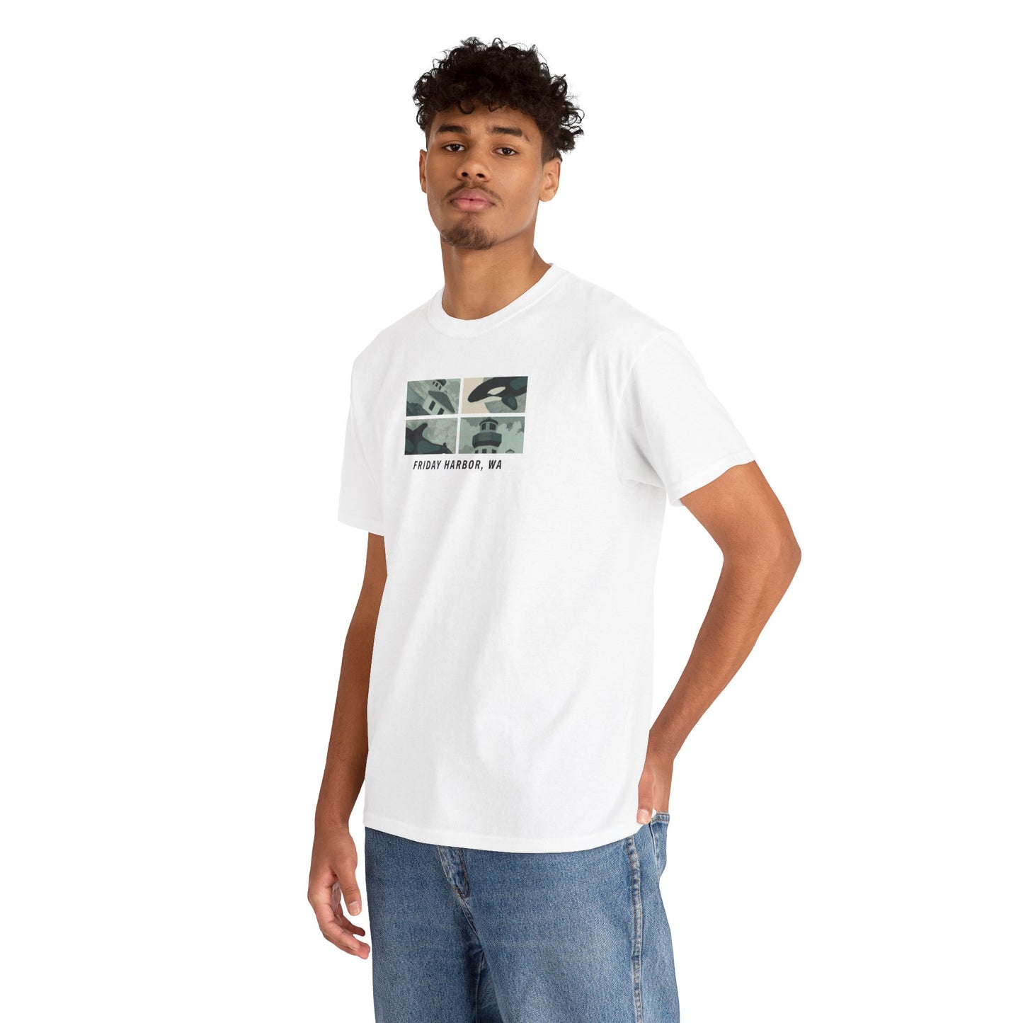 FH Orca and Lighthouse - Adult T-shirt