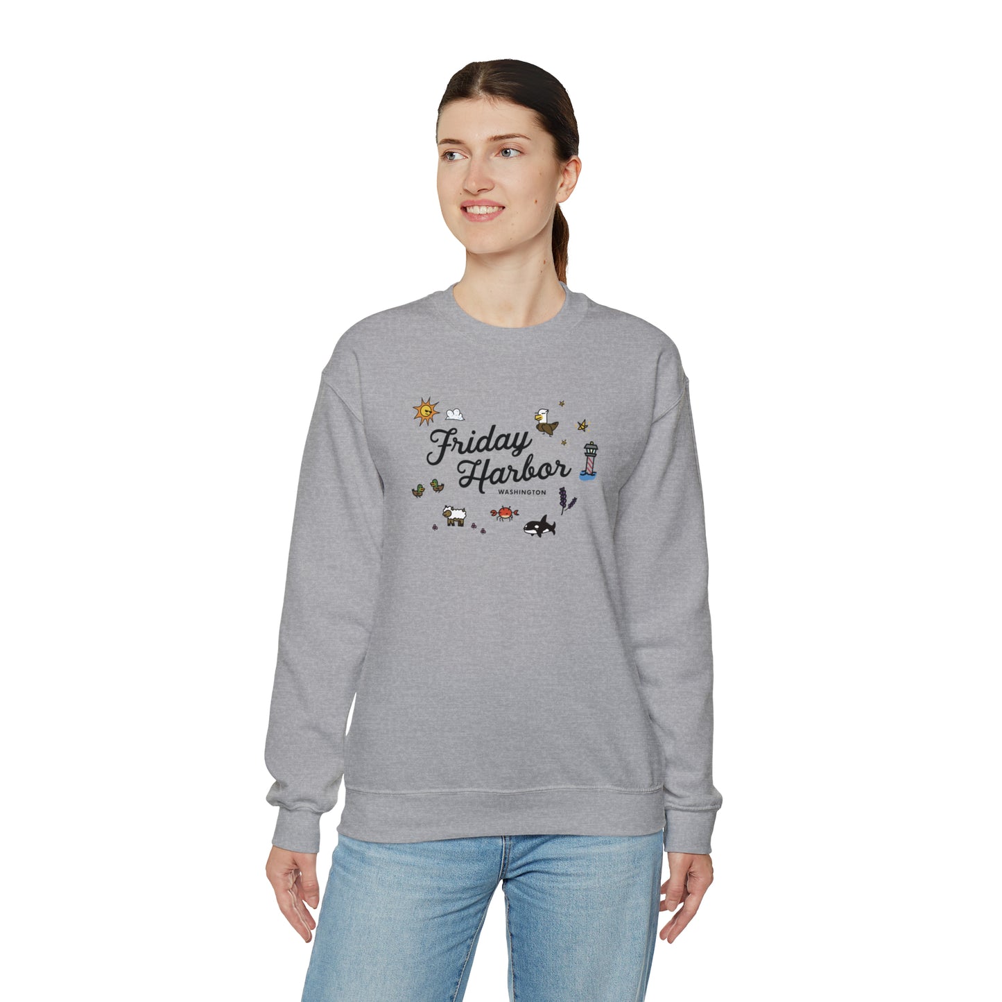 Friday Harbor Collage - Unisex Heavy Blend™ Crewneck Sweatshirt