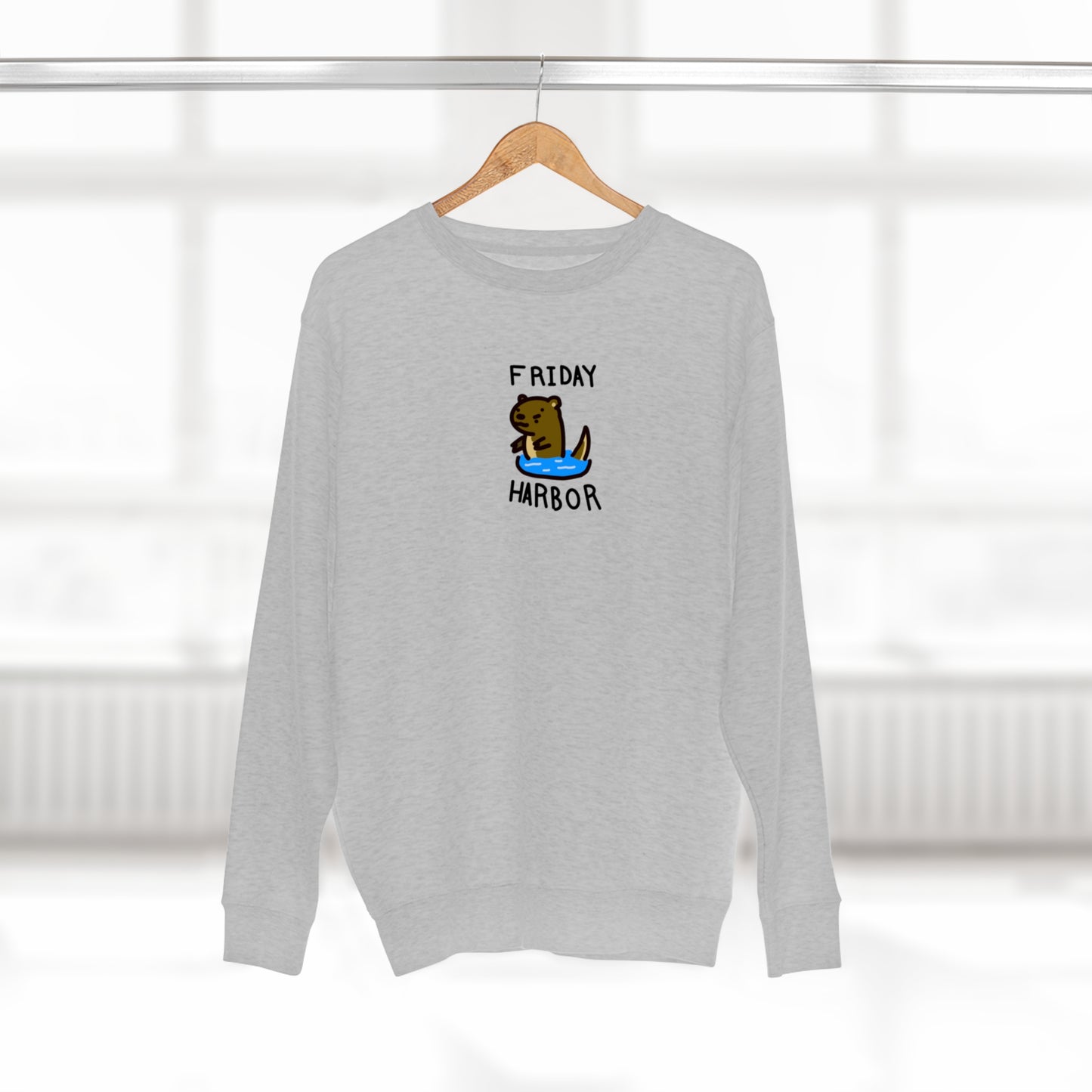Friday Harbor Otter - Adult Crewneck Sweatshirt