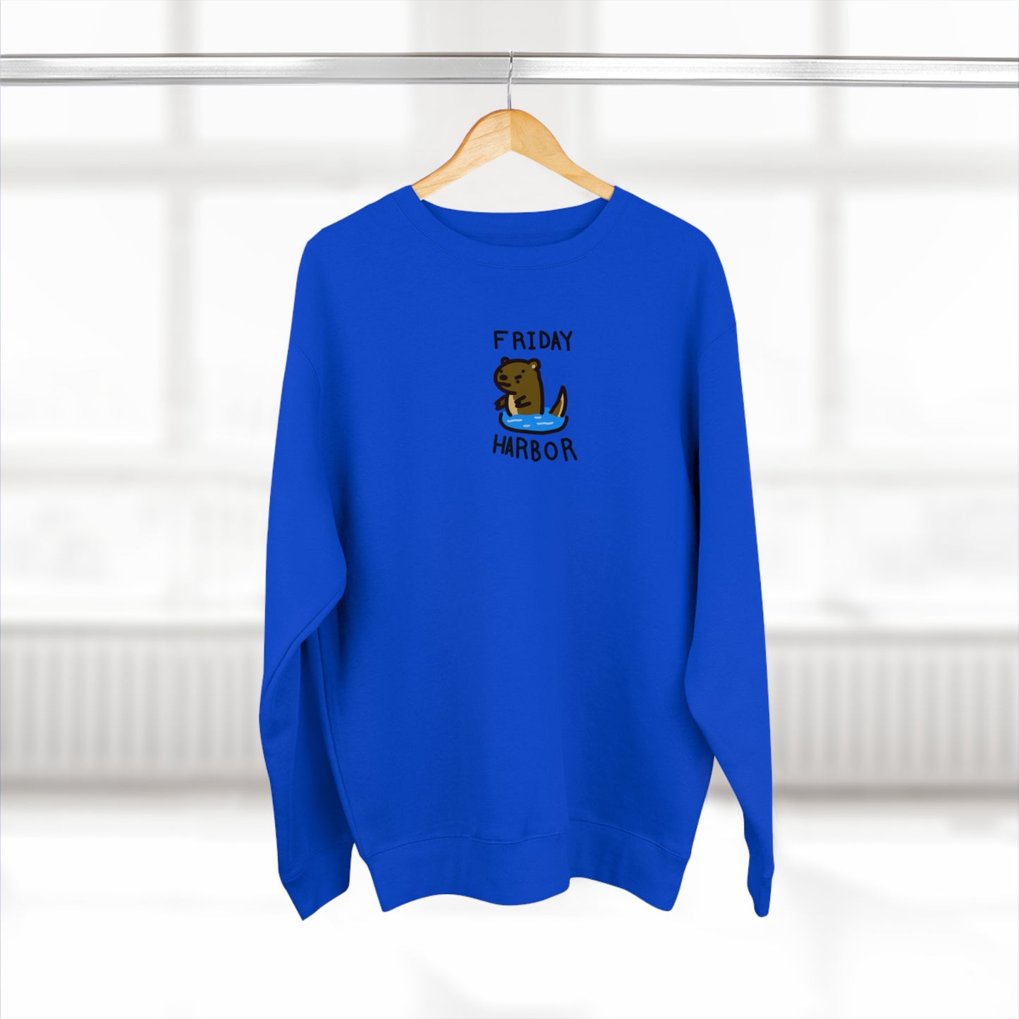 Friday Harbor Otter - Adult Crewneck Sweatshirt
