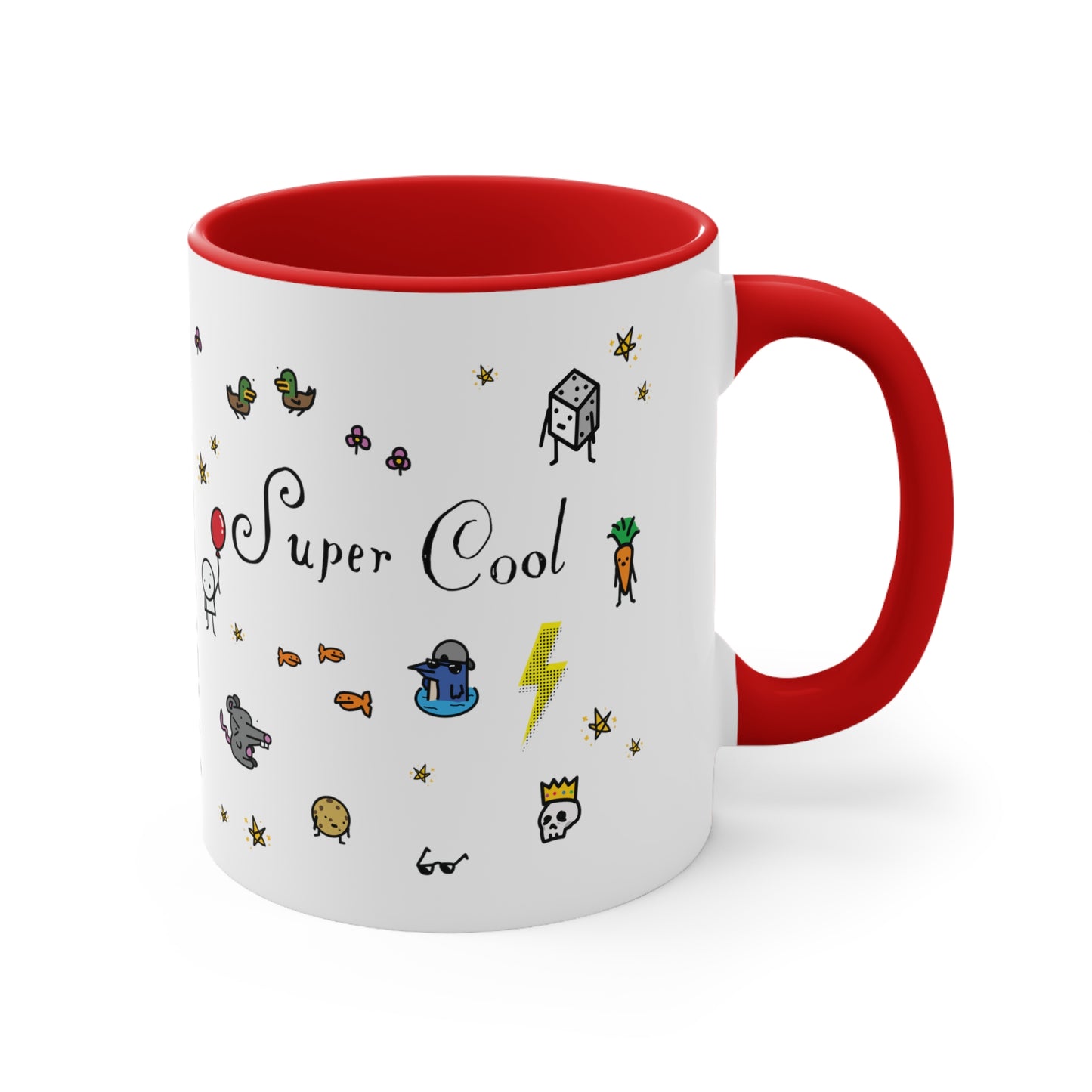 "Super Cool" Collage Accent Coffee Mug, 11oz