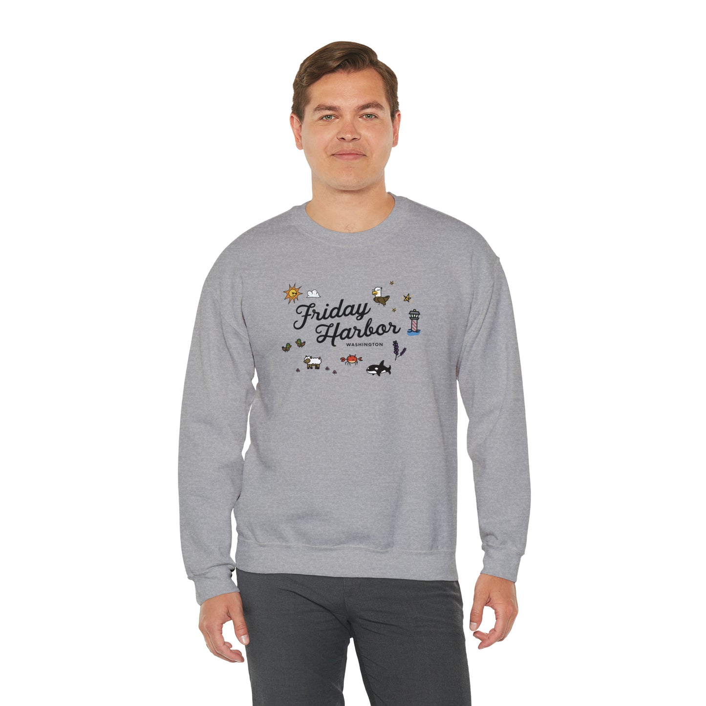 Friday Harbor Collage - Unisex Heavy Blend™ Crewneck Sweatshirt