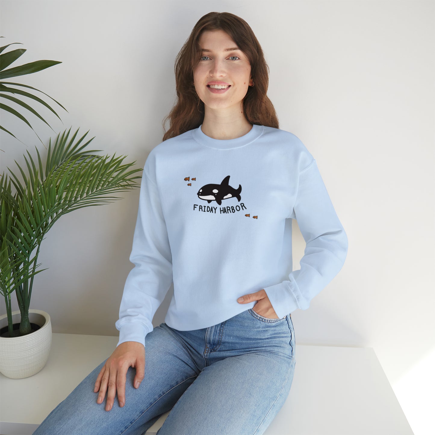 Friday Harbor Orca - Crewneck Sweatshirt