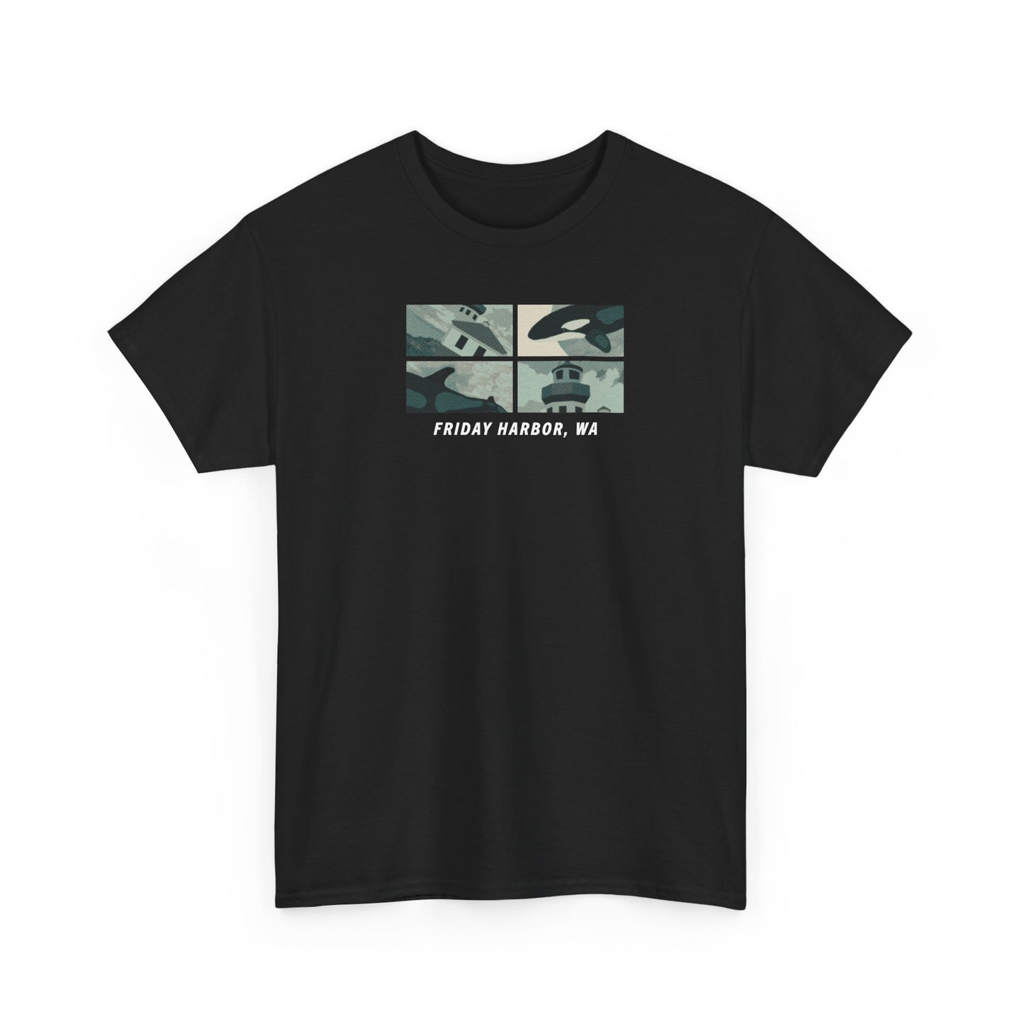 FH Orca and Lighthouse - Adult T-shirt