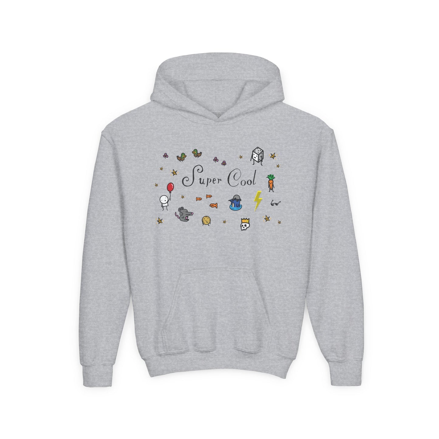 "Super Cool" Collage - Youth Heavy Blend Hooded Sweatshirt