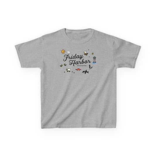Friday Harbor Collage - Kids Heavy Cotton™ Tee