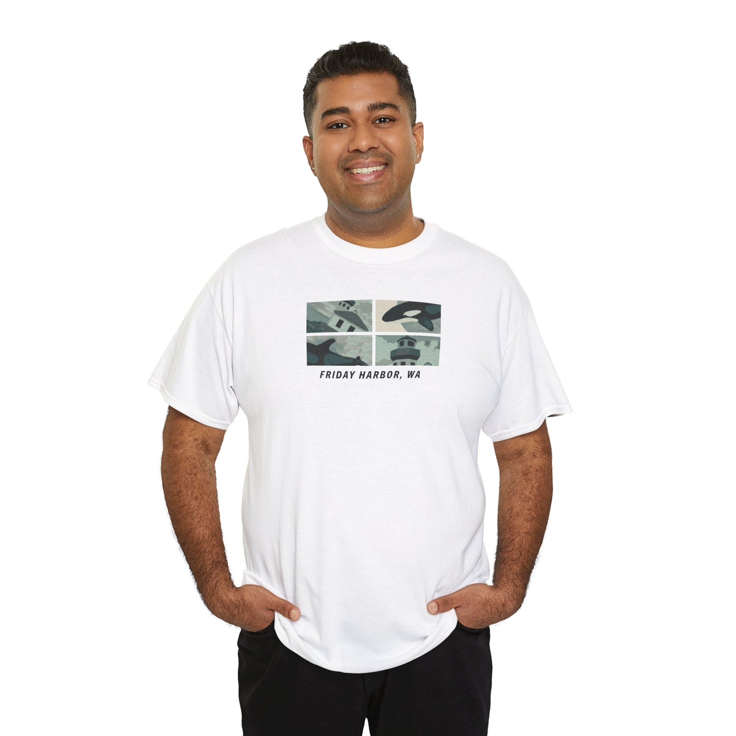 FH Orca and Lighthouse - Adult T-shirt