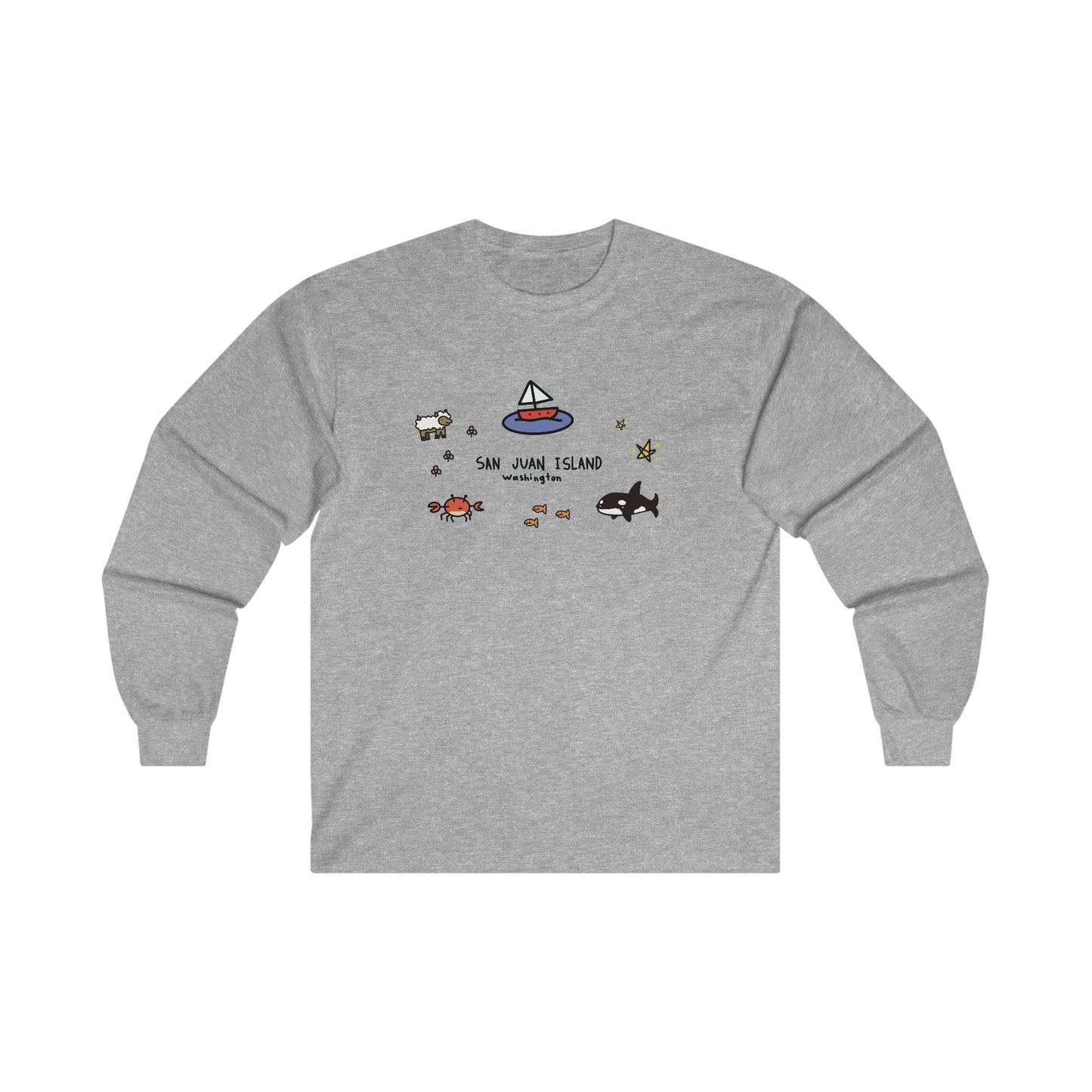 San Juan Island Collage - Ultra Cotton Long Sleeve Tee