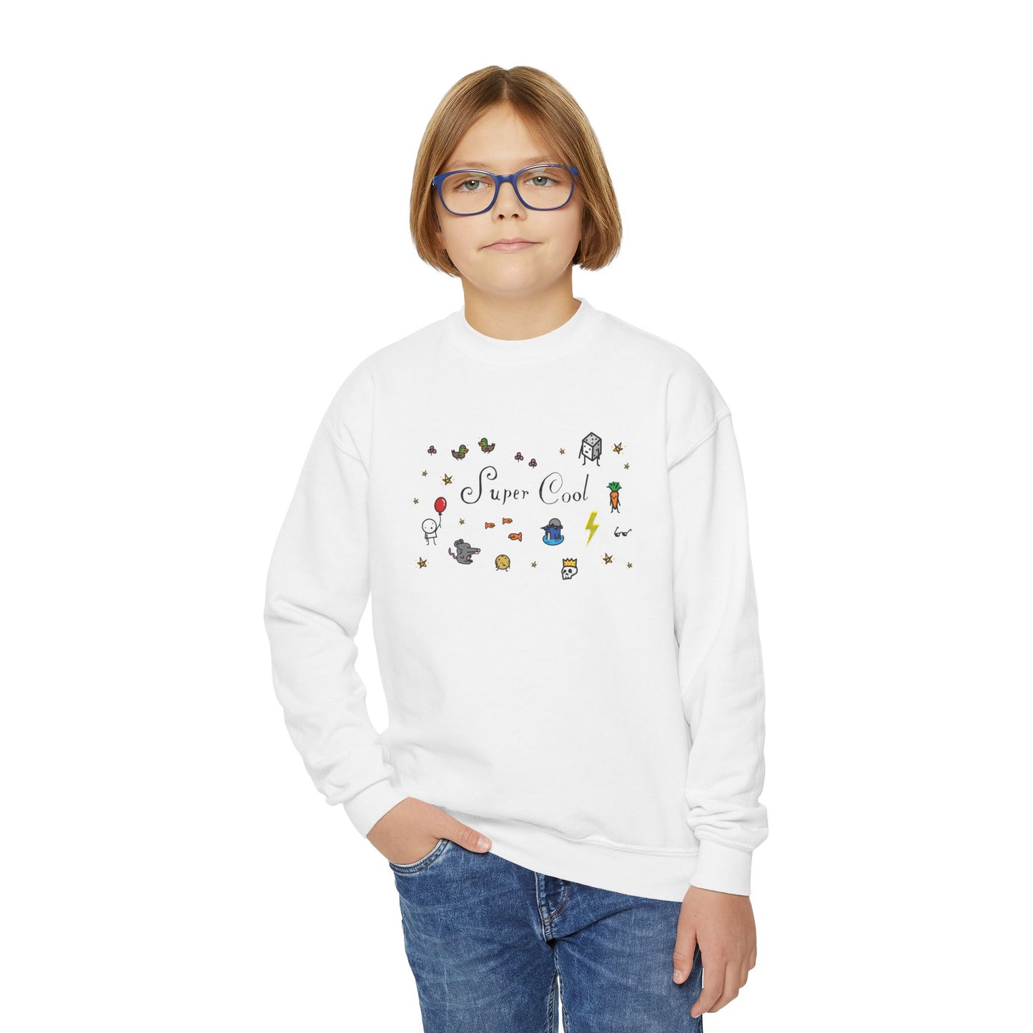 Super Cool Youth Crewneck Sweatshirt