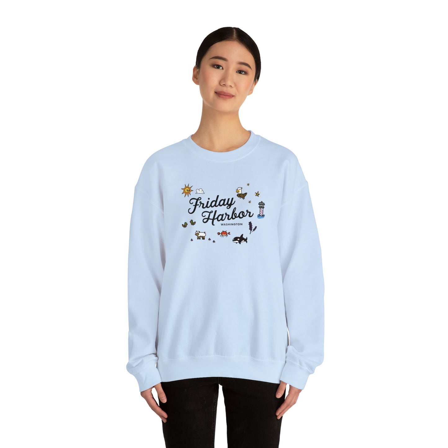 Friday Harbor Collage - Unisex Heavy Blend™ Crewneck Sweatshirt
