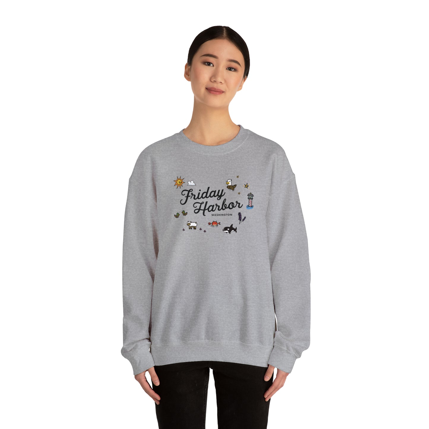 Friday Harbor Collage - Unisex Heavy Blend™ Crewneck Sweatshirt