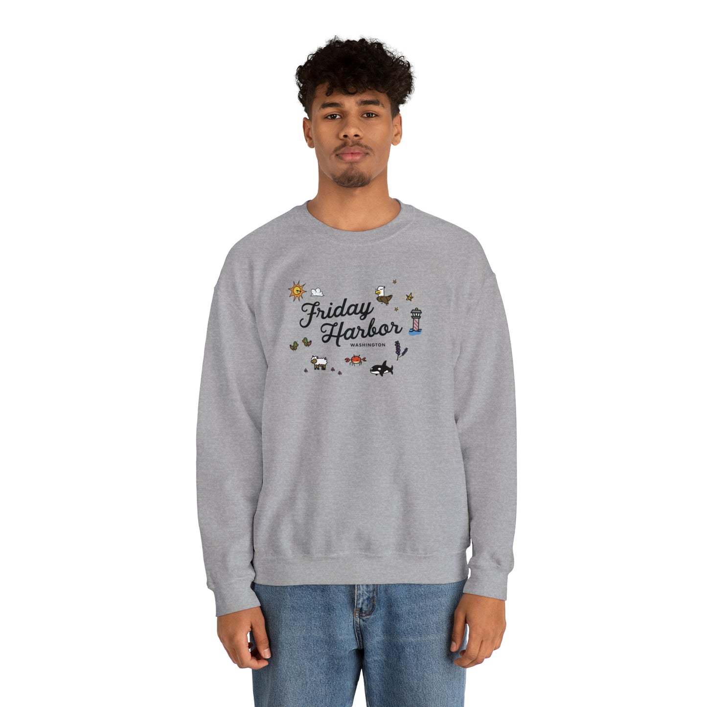 Friday Harbor Collage - Unisex Heavy Blend™ Crewneck Sweatshirt