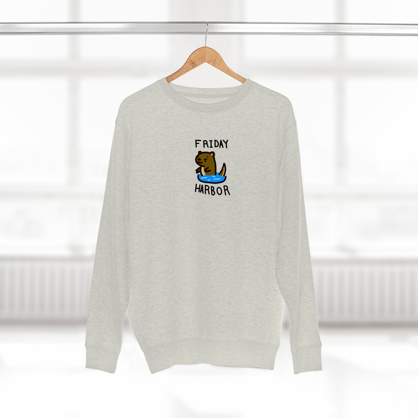Friday Harbor Otter - Adult Crewneck Sweatshirt