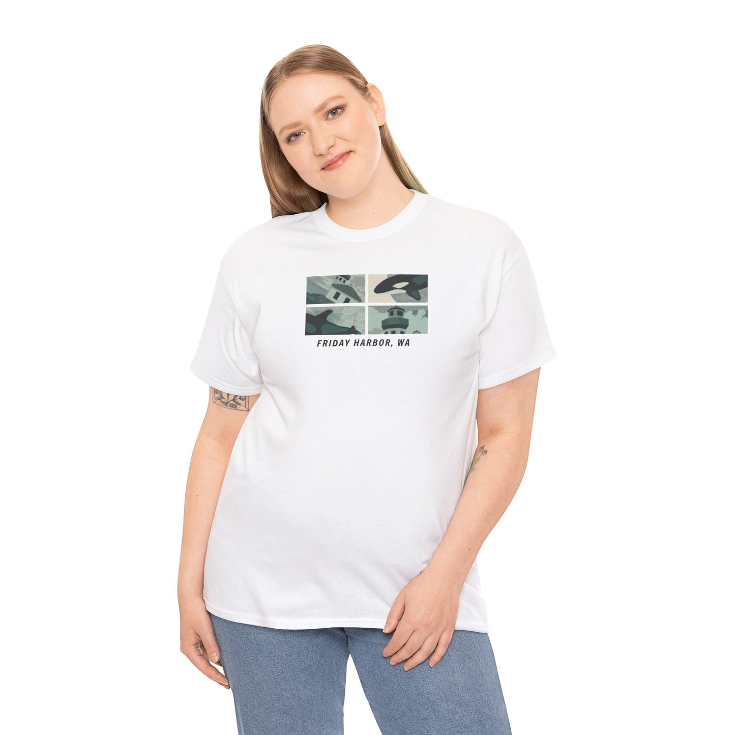 FH Orca and Lighthouse - Adult T-shirt
