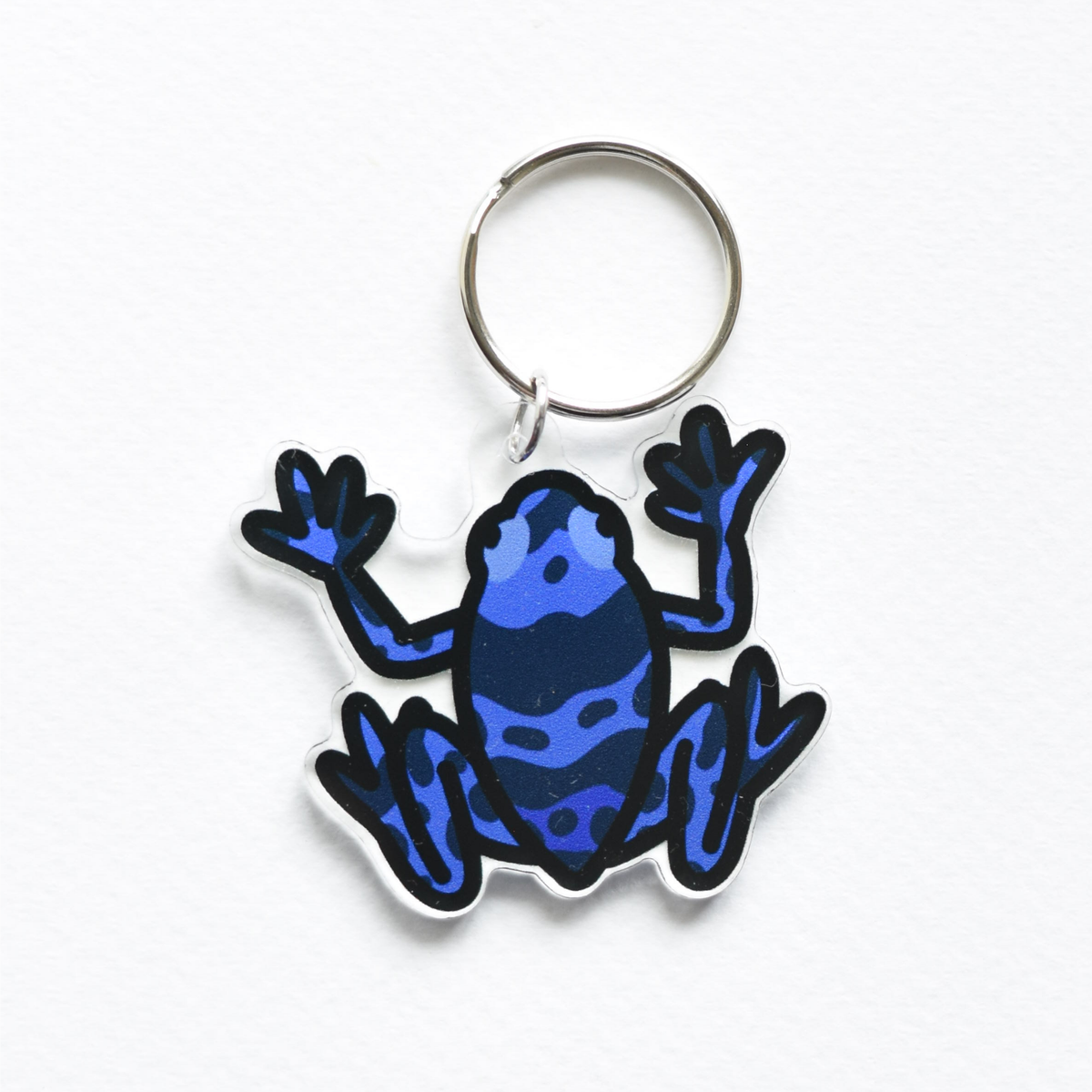 Poison dart frog charm key ring