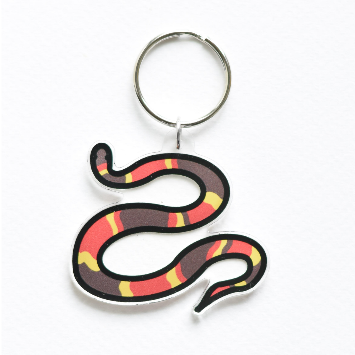 Snake charm key ring