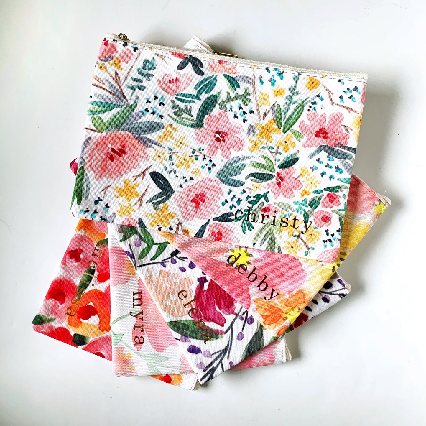 Golden Pouch - Floral
