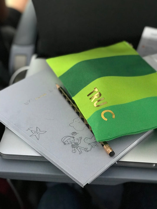 Personalized Striped Small Pouch