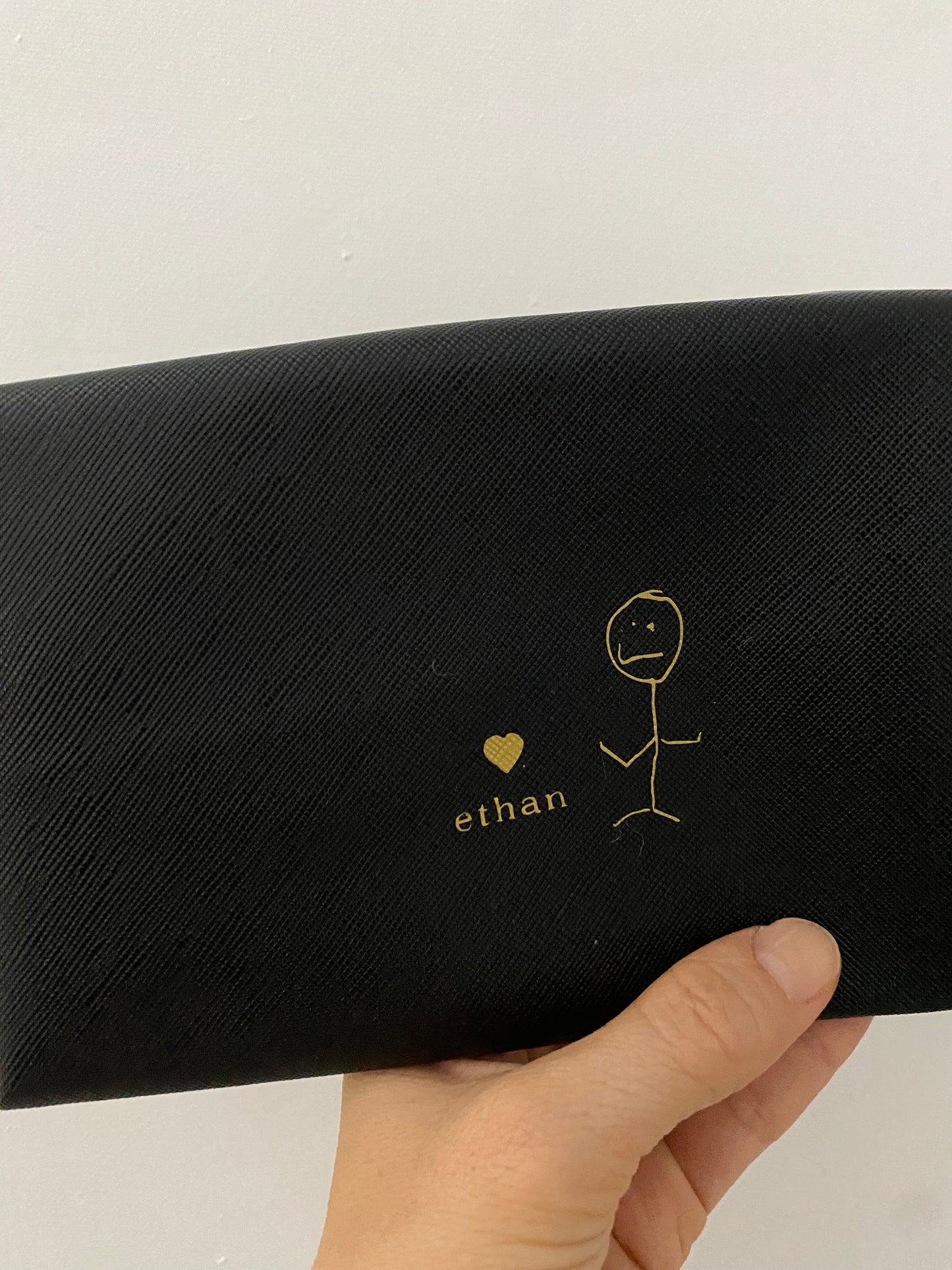Golden make up bag
