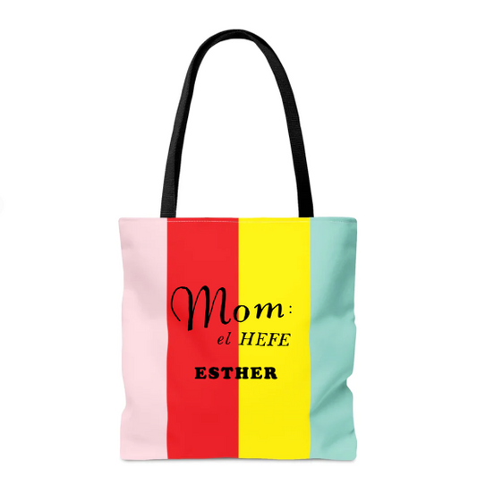 Lettered Candy Stripe Tote