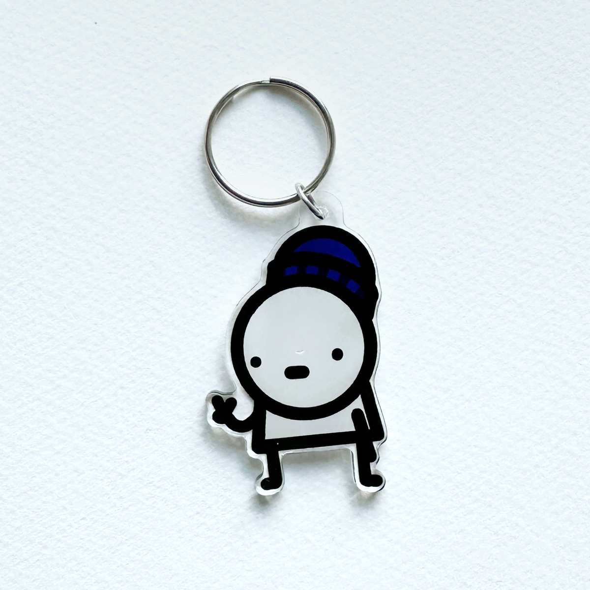 Beanie boy charm key ring