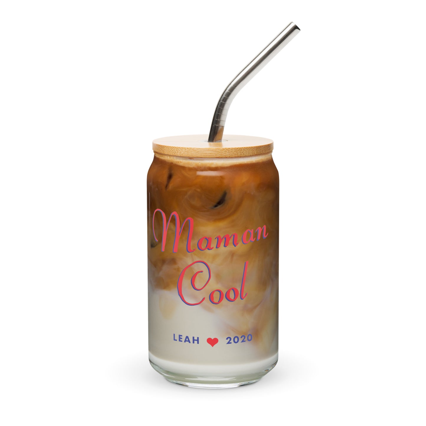 Personalized Maman Cool Glass Cup