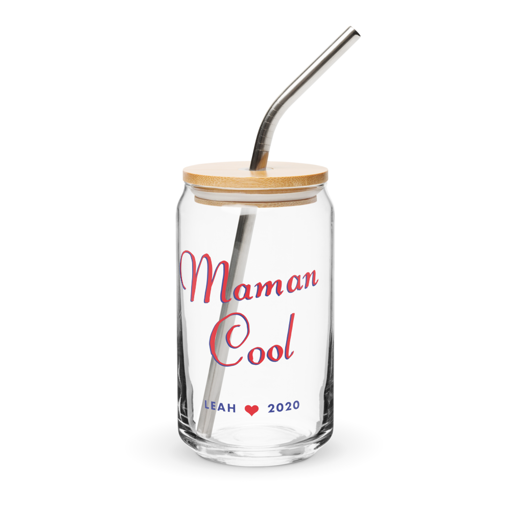 Personalized Maman Cool Glass Cup