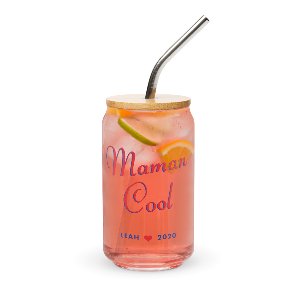 Personalized Maman Cool Glass Cup